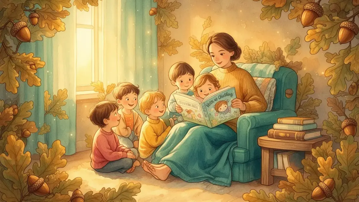 A family reading together